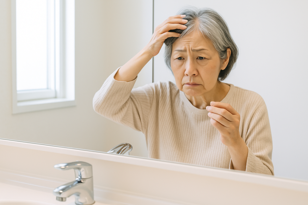 【高齢者の抜け毛】加齢による髪と頭皮の変化と対策